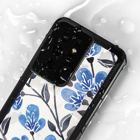 Blue Cherry Blossoms by Cat Coq Galaxy S24 Ultra Waterproof Case