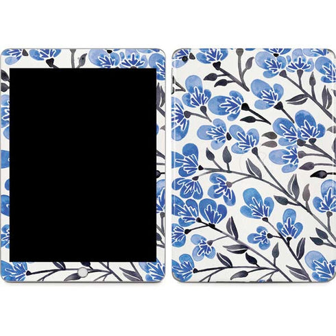 Blue Cherry Blossoms by Cat Coq Apple iPad Skin