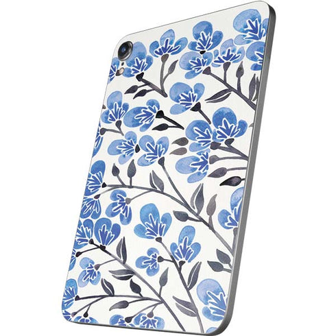 Blue Cherry Blossoms by Cat Coq Apple iPad Mini Skin