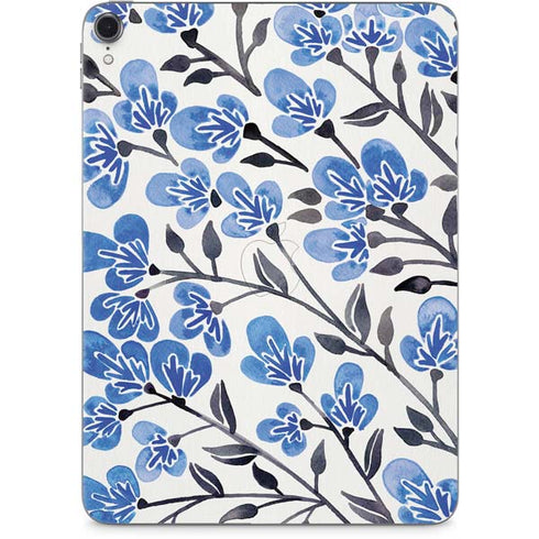 Blue Cherry Blossoms by Cat Coq Apple iPad Pro Skin