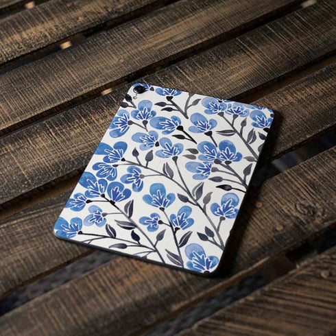 Blue Cherry Blossoms by Cat Coq Apple iPad Pro Skin