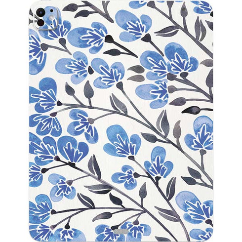 Blue Cherry Blossoms by Cat Coq iPad Pro 13in M4 (2024) Skin