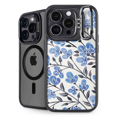 Blue Cherry Blossoms by Cat Coq iPhone Cases