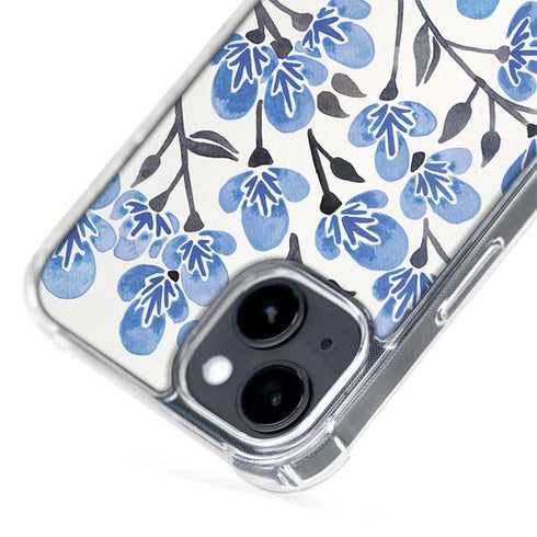 Cat Coq Blue Cherry Blossoms iPhone 14 MagSafe Case