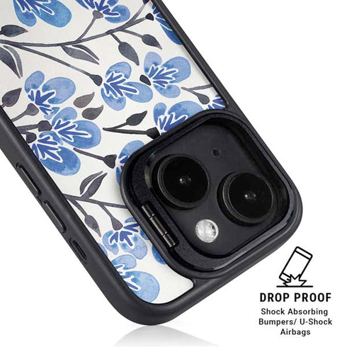 Blue Cherry Blossoms by Cat Coq iPhone 14 Plus Kickstand Case