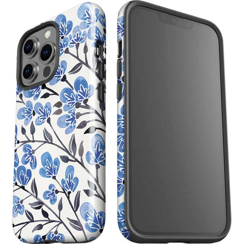 Blue Cherry Blossoms by Cat Coq iPhone 15 Pro Impact Case