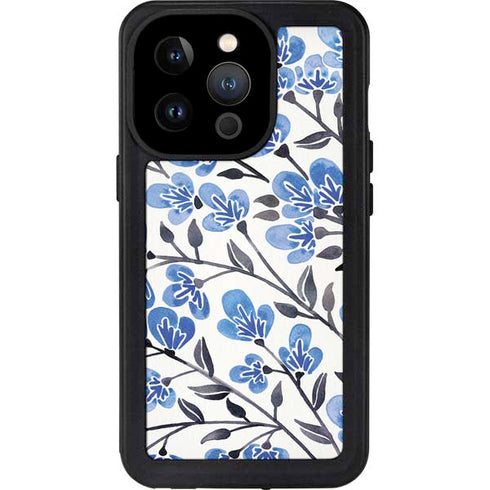 Blue Cherry Blossoms by Cat Coq iPhone 15 Pro Waterproof Case