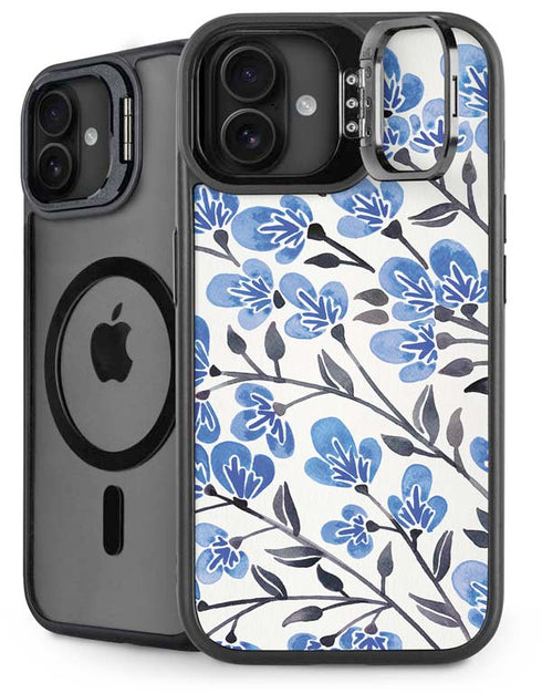 Blue Cherry Blossoms by Cat Coq iPhone 16 Kickstand Case