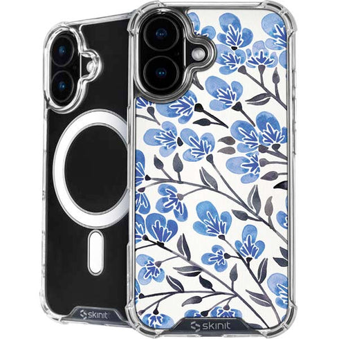 Blue Cherry Blossoms by Cat Coq iPhone 16 MagSafe Case