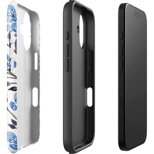 Blue Cherry Blossoms by Cat Coq iPhone 16 Plus Impact Case
