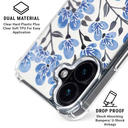 Blue Cherry Blossoms by Cat Coq iPhone 16 Plus MagSafe Case