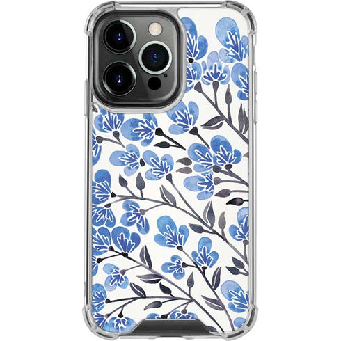 Blue Cherry Blossoms by Cat Coq iPhone 16 Pro Clear Case