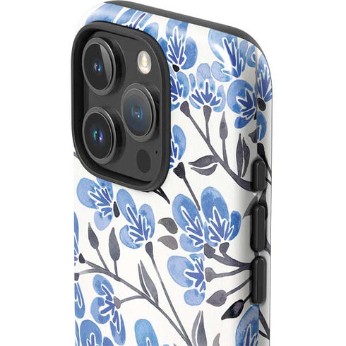 Blue Cherry Blossoms by Cat Coq iPhone 16 Pro Impact Case