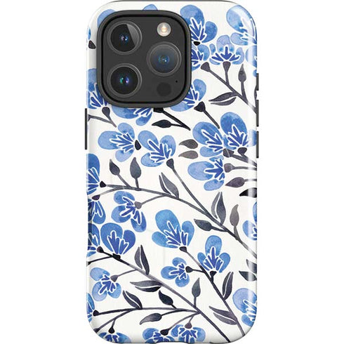 Blue Cherry Blossoms by Cat Coq iPhone 16 Pro Max Magsafe Impact Case