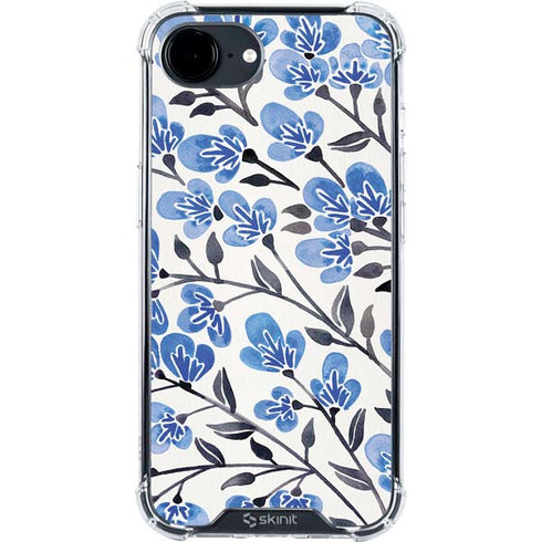 Blue Cherry Blossoms by Cat Coq iPhone 16e Clear Case