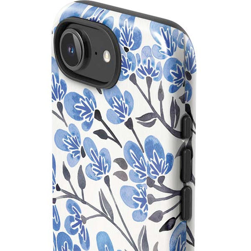 Blue Cherry Blossoms by Cat Coq iPhone 16e Impact Case
