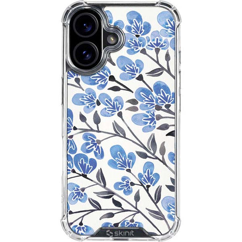 Blue Cherry Blossoms by Cat Coq iPhone 17 Clear Case