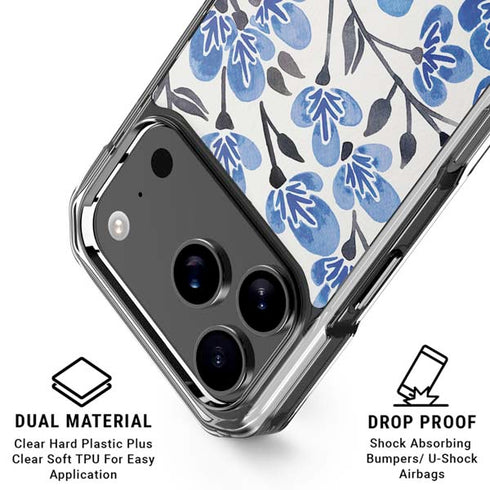 Blue Cherry Blossoms by Cat Coq iPhone 18 Pro Clear Case