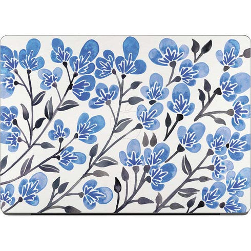 Blue Cherry Blossoms by Cat Coq Apple MacBook Pro 14-inch Skin