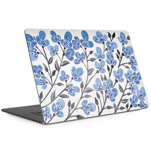 Blue Cherry Blossoms by Cat Coq MacBook Skins