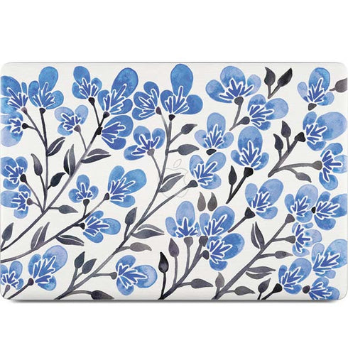 Blue Cherry Blossoms by Cat Coq MacBook Skins