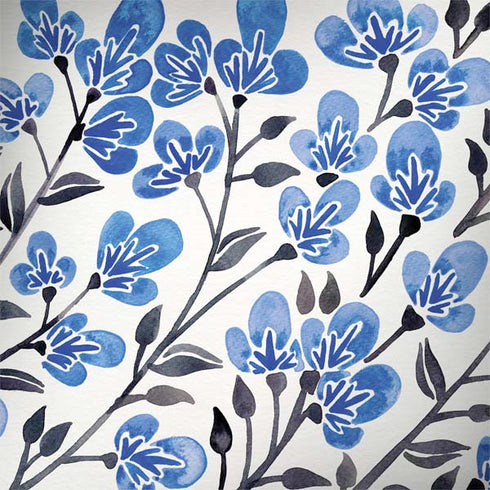Blue Cherry Blossoms by Cat Coq MacBook Skins