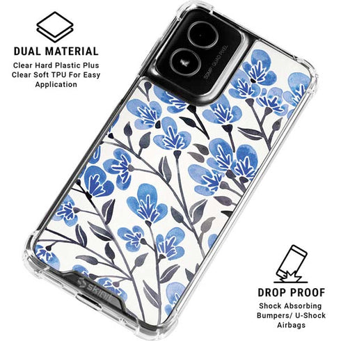 Blue Cherry Blossoms by Cat Coq Moto G Power 5G (2024) Clear Case