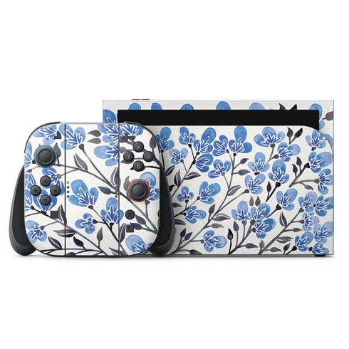 Blue Cherry Blossoms by Cat Coq Nintendo Skins