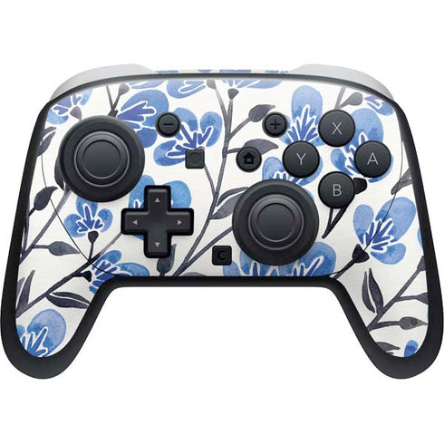 Blue Cherry Blossoms by Cat Coq Nintendo Skins