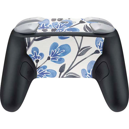 Blue Cherry Blossoms by Cat Coq Nintendo Switch 2 (2025) Pro Controller Skin