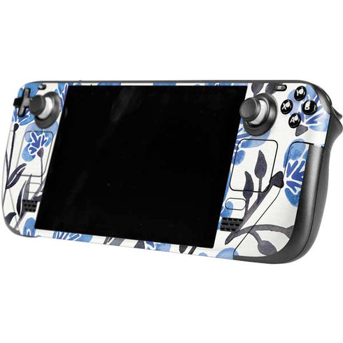 Blue Cherry Blossoms by Cat Coq Steam Deck Handheld Gaming Computer OLED Skin