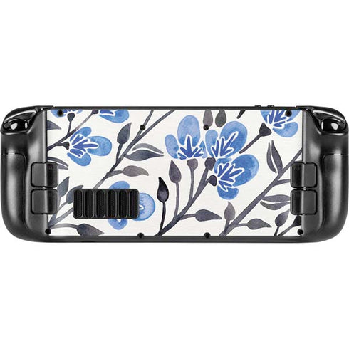 Cat Coq Blue Cherry Blossoms Steam Deck Handheld Gaming Computer Skin