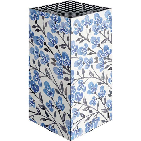 Blue Cherry Blossoms by Cat Coq XBox Series X Digital Edition Console Skin
