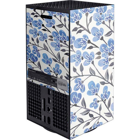 Blue Cherry Blossoms by Cat Coq XBox Series X Digital Edition Console Skin