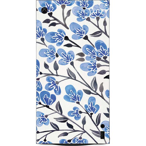 Blue Cherry Blossoms by Cat Coq XBox Series X Digital Edition Console Skin