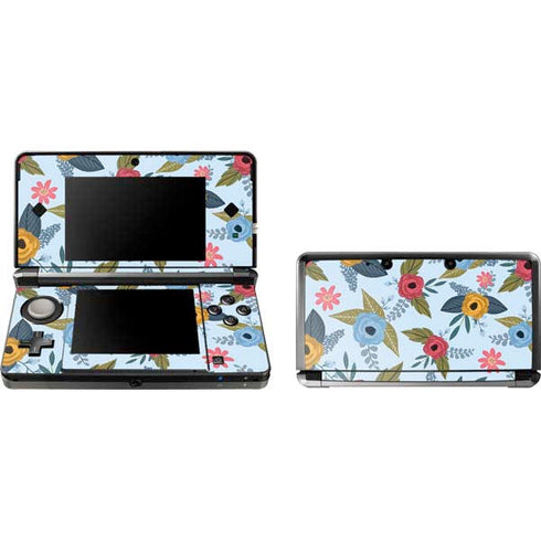 Blue Fall Flowers 3DS (2011) Skin