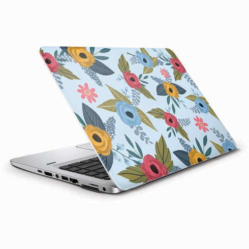 Blue Fall Flowers HP Elitebook Skin