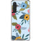 Blue Fall Flowers Galaxy A17 Clear Case