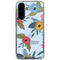 Blue Fall Flowers Galaxy A36 5G Clear Case
