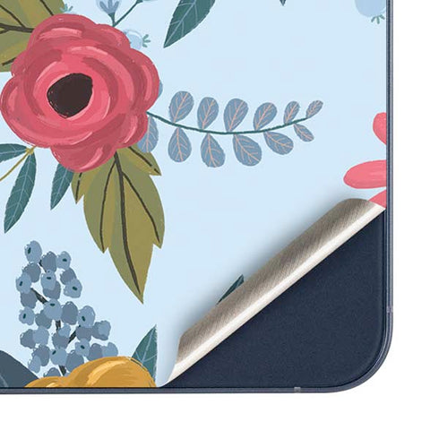Blue Fall Flowers Galaxy A36 5G Skin
