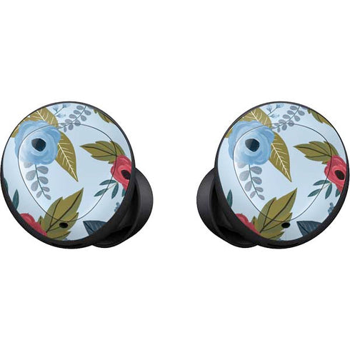 Blue Fall Flowers Galaxy Buds Skin