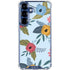 Blue Fall Flowers Galaxy S25 Plus Clear Case