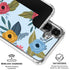 Blue Fall Flowers Galaxy S26 Clear Case