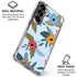 Blue Fall Flowers Galaxy S26 Clear Case