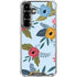 Blue Fall Flowers Galaxy S26 Plus Clear Case