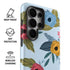 Blue Fall Flowers Galaxy S26 Ultra Impact Case