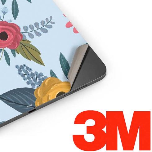 Blue Fall Flowers Apple iPad Pro Skin