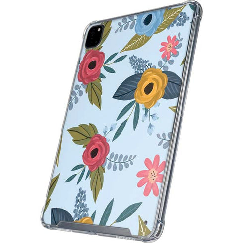 Blue Fall Flowers iPad Cases