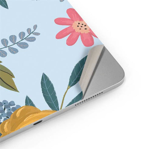 Blue Fall Flowers iPad Pro 13in M4 (2024) Skin