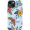 Blue Fall Flowers iPhone 15 Impact Case